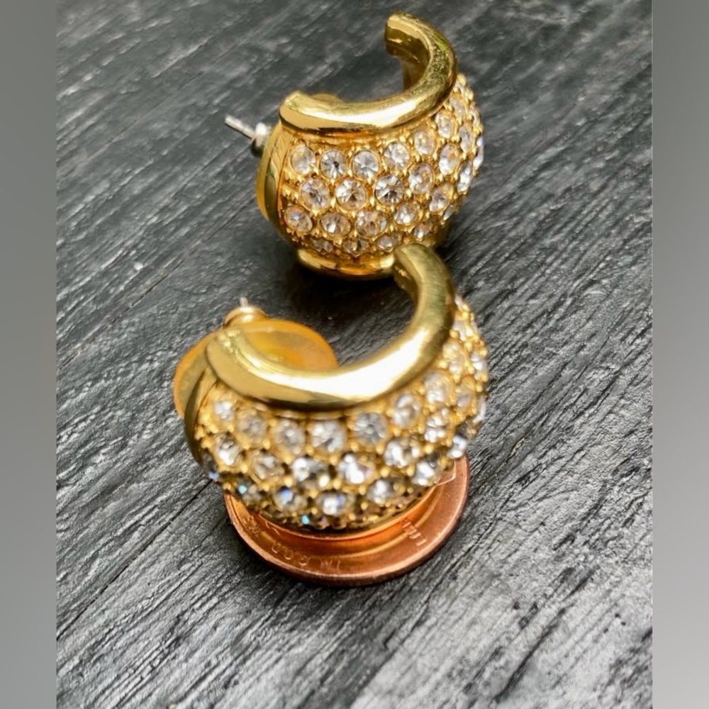 Swarovski | Gold Plated Crystal Embellished Earrings - Picture 9 of 11